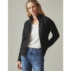 American Giant Women's Moto Full Zip‎ StyleW1-1A Size Medium Black